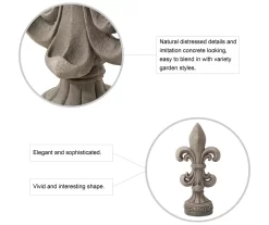 27.25" Fleur De Lis Garden Statuary -Deco Haven Shop 810566374 4
