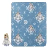 Blue & White Fabulous Elsa Character Pillow & 40" X 50" Fleece Throw Set