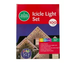 Multi-Color C9 & Mini Icicle Light Set With Green Wire, 100-Lights -Deco Haven Shop 810567835 3