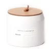 White Cashmere White Matte Ceramic 3-Wick Jar Candle, 19 Oz.