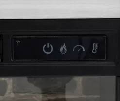 54" 2-Tone Shutter Door Electric Fireplace Console -Deco Haven Shop 810571321 4