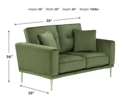 Macleary Moss Loveseat -Deco Haven Shop 810573758 71