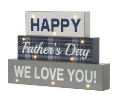 "Happy Father's Day" LED Stack Block Tabletop Decor