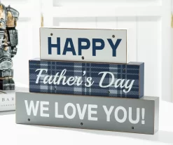 "Happy Father's Day" LED Stack Block Tabletop Decor -Deco Haven Shop 810574262 3