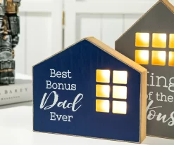 "King Of The House" & "Best Bonus Dad Ever" House 2-Piece LED Tabletop Decor Set -Deco Haven Shop 810574264 3