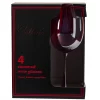Cellini Red Luster Stemmed Wineglasses, 4-Pack