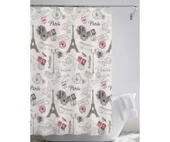 White & Taupe Paris & Faux Fur 14-Piece Bath Set -Deco Haven Shop 810575051 2