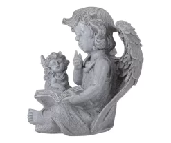 8.25" Angel Reading Books Garden Statuary -Deco Haven Shop 810575994 4