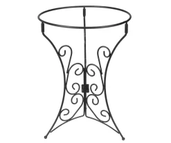 11.25" Black Scrollwork Gazing Ball Stand