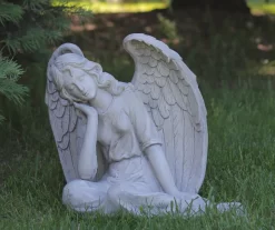 17" Sitting Angel Garden Statuary -Deco Haven Shop 810576101 2