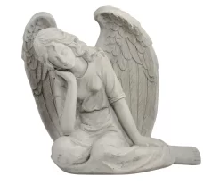 17" Sitting Angel Garden Statuary