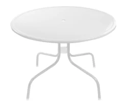 Northlight White Round Metal Dining Table -Deco Haven Shop 810576180 2