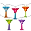 Northlight Multi-Color Martini Glass Mini Light Set, 10-Lights