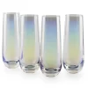 Radiance Pearl Stemless Flute 4-Piece Glassware Set