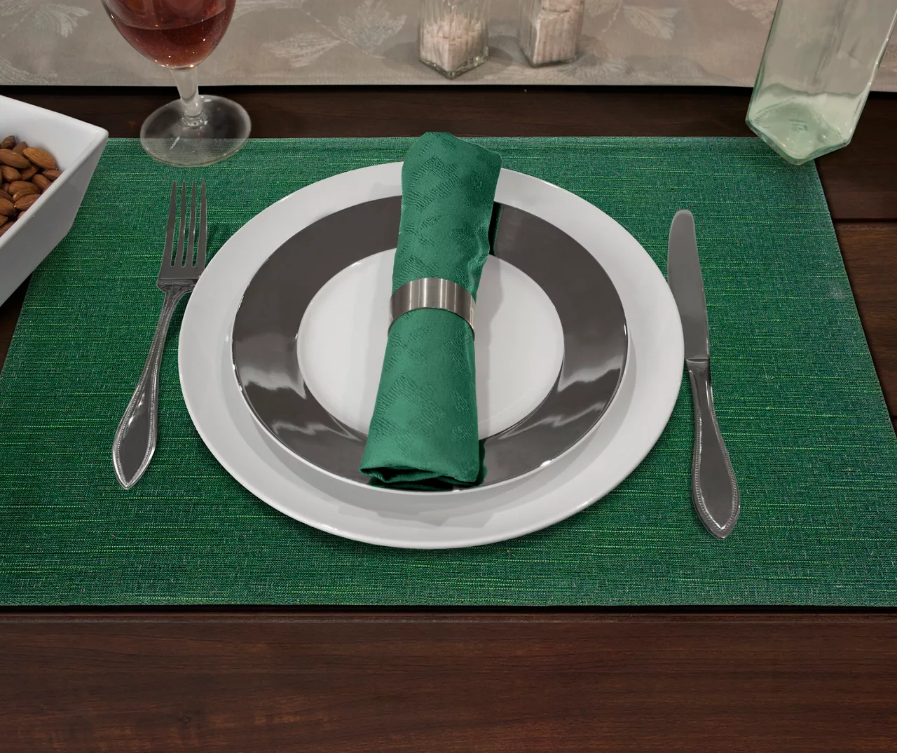 Cuisinart Duck Green Textured Placemats, 4-Pack 4 Cuisinart Duck Green Textured Placemats, 4-Pack - Image 4