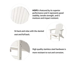 Glitzhome Adirondack Outdoor Chairs, 2-Pack -Deco Haven Shop 810582302 3