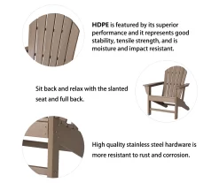 Glitzhome Adirondack Outdoor Chairs, 2-Pack -Deco Haven Shop 810582303 4