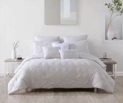 Cara Moonbeam Tufted Queen 8-Piece Comforter Set