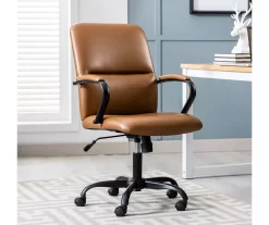 Camel Brown Vegan Leather Office Chair -Deco Haven Shop 810583520 A0 1
