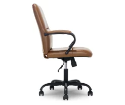 Camel Brown Vegan Leather Office Chair -Deco Haven Shop 810583520 A2 2