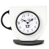 "Java Time" White & Black Coffee Cup Tabletop Clock