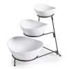 Gracious Dining 3-Piece Ceramic Bowl Set With Metal Rack