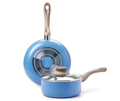 Aqua 9.5" Fry Pan & Sauce Pan Set -Deco Haven Shop 810587082 1