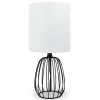 Black Wire Table Lamp With Bulb