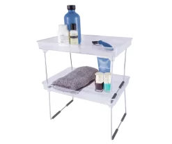 Storage Made Simple Clear Collapsible Stacking Countertop Shelf -Deco Haven Shop 810587916 3