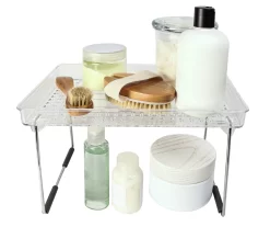 Storage Made Simple Clear Collapsible Stacking Countertop Shelf -Deco Haven Shop 810587916 4