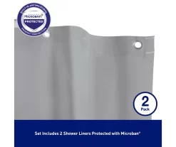 Kenney Microban Medium-Weight PEVA Shower Liner, 2-Pack -Deco Haven Shop 810587926 8