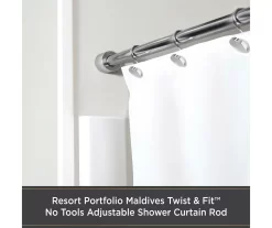 Kenney Resort Portfolio Maldives Twist & Fit Adjustable Shower Curtain Rod -Deco Haven Shop 810587956 2