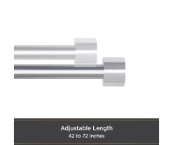 Kenney Resort Portfolio Maldives Twist & Fit Adjustable Shower Curtain Rod -Deco Haven Shop 810587956 3