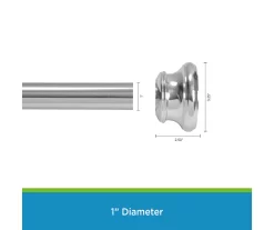 Kenney Twist & Fit Spring Tension Shower Curtain Rod -Deco Haven Shop 810587957 3