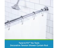 Kenney Twist & Fit Spring Tension Shower Curtain Rod -Deco Haven Shop 810587957 5