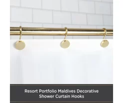Kenney Resort Portfolio Maldives Shower Curtain Hooks, 12-Pack -Deco Haven Shop 810587994 2
