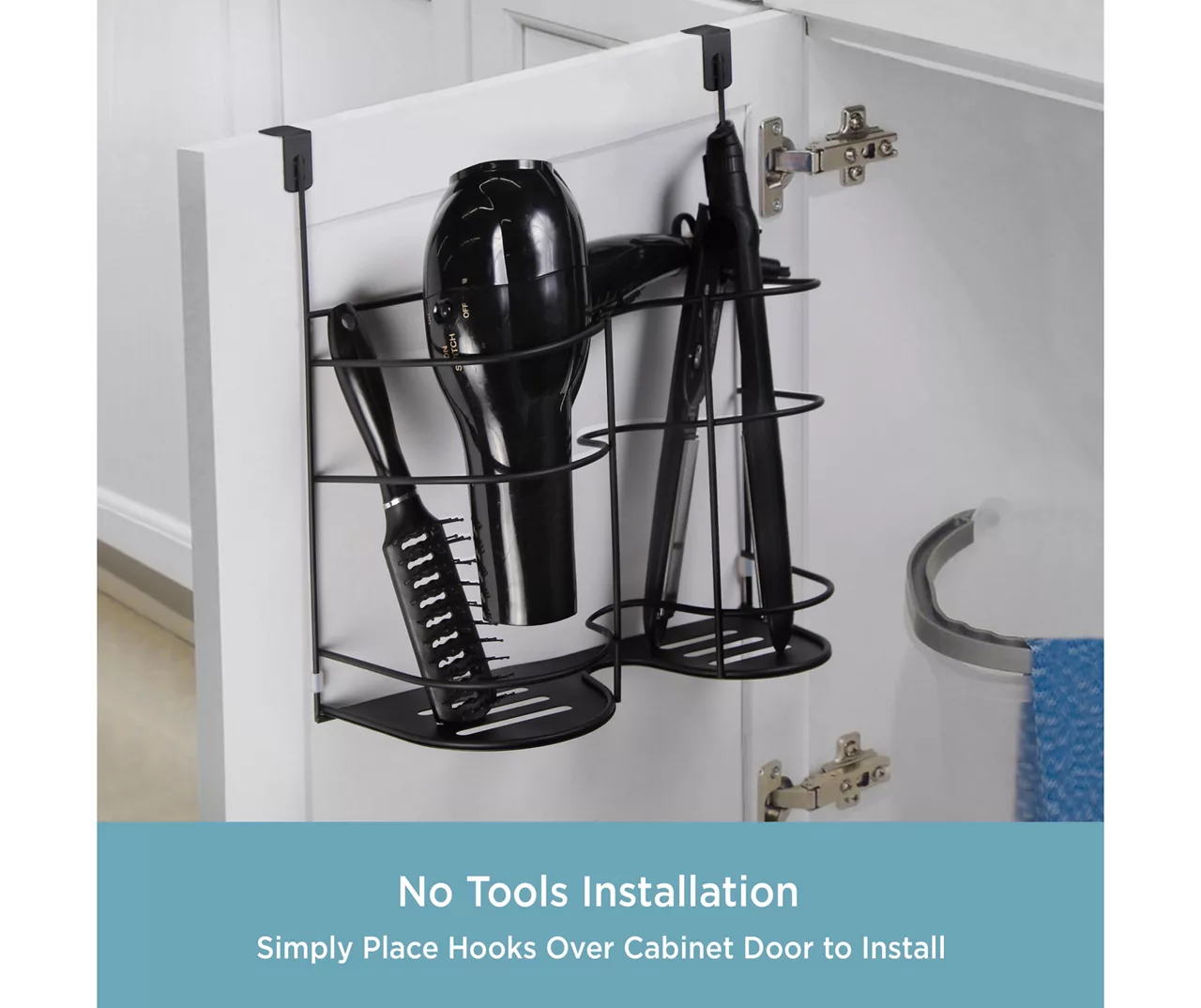 Black Hair Accessory Hanging Cabinet Caddy 2 Black Hair Accessory Hanging Cabinet Caddy - Image 2