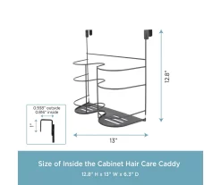 Black Hair Accessory Hanging Cabinet Caddy 7 Black Hair Accessory Hanging Cabinet Caddy -Deco Haven Shop 810587997 3