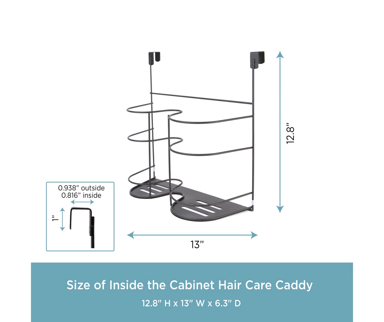 Black Hair Accessory Hanging Cabinet Caddy 3 Black Hair Accessory Hanging Cabinet Caddy - Image 3