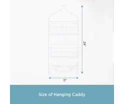 White 2-Tier Hanging Shower Caddy -Deco Haven Shop 810587999 3