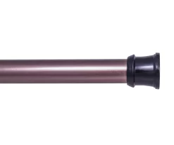 Matte Oil-Rubbed Bronze Twist & Fit Aluminum Adjustable Shower Curtain Rod