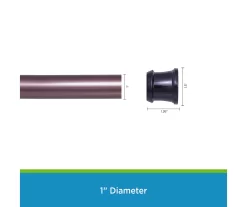 Matte Oil-Rubbed Bronze Twist & Fit Aluminum Adjustable Shower Curtain Rod -Deco Haven Shop 810588011 3