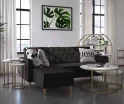 Amelia Faux Marble 4-Shelf Bookcase -Deco Haven Shop 810589033 1