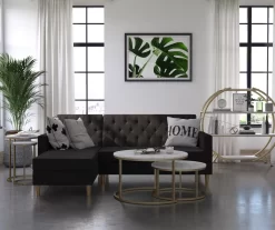 Amelia Faux Marble 4-Shelf Bookcase -Deco Haven Shop 810589033 5