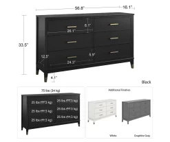 CosmoLiving Westerleigh 6-Drawer Dresser -Deco Haven Shop 810589234 2
