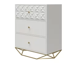 Blair White 3-Drawer Dresser -Deco Haven Shop 810589237 3