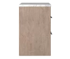 Senniberg Oak & Faux Calcutta 2-Drawer Nightstand -Deco Haven Shop 810589298 6