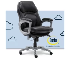 Delvin Black Bonded Leather Office Chair -Deco Haven Shop 810590317 1