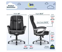 Serta Fairbanks Big & Tall Office Chair -Deco Haven Shop 810590319 6