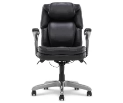 Anniston Black Bonded Leather Office Chair